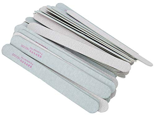 Lima de uñas de 50 piezas, limas de pulido de uñas de grano 180/240 profesionales de doble cara, herramientas de manicura y pedicura de tablero de para salón de uñas en casa