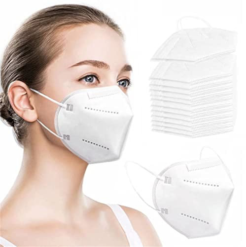 Fusion Vibes FFP2 Face Mask, FFP2/KN95 Face Masks, 5 Layer Filter Disposable Face Mask Efficiency≥95% Protection Against PM2.5, Dust Cup, Dust Mask, CE Certified Respirator Mask (20)