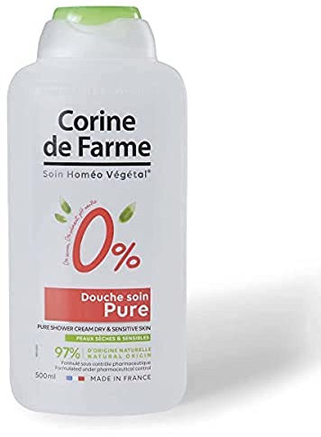 Corine de Farme Cuidado puro 0% – pieles secas y sensibles – sin jabón, sin colorantes – Limpia suavemente, no seca la piel – Composición adecuada