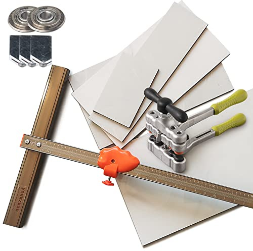 youkzuan Precise Tile Cutter Hand Tool,Professional Manual Tile Cutter for Porcelain/Ceramic Tiles,Capable Cutter 72' Format Tiles,Upgrade 4.0 Running Plier,2Pcs Tile Scoring Wheels,3Pcs Cutter Heads