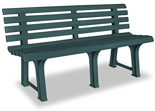 INLIFE Gartenbank 145,5 cm Kunststoff Grün,Grün,10.51KG