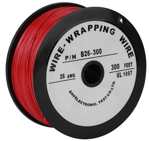 100m Electrical Wire Cable Wire Wire Rope Wire Cutter Wire Stripper Fiber High Temperature Resistant Wire Cable Line for UL1007 26AWG Electronic Equipment