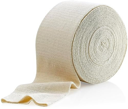 MEDca Elastische Kniebandage, Größe D, 10 m, naturfarben (7,6 x 10,1 m)
