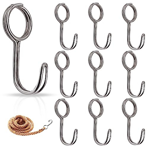 GZhaimai 12 Stk Spiralhaken, Edelstahl Haken für Lkw, Boot, Trampolin, Motorrad, Fahrrad, Planen, Anhänger, Zum Einhängen Blumentöpfe, 25mm Innendurchmesser