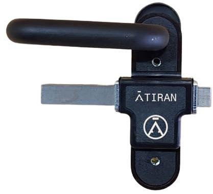 Manilla con cerrojo de seguridad integrado para puertas de trastero de 72mm | Puertas metálicas | Cortafuegos RF | Incluye bombillo de seguridad con 5 llaves | Atiran MT