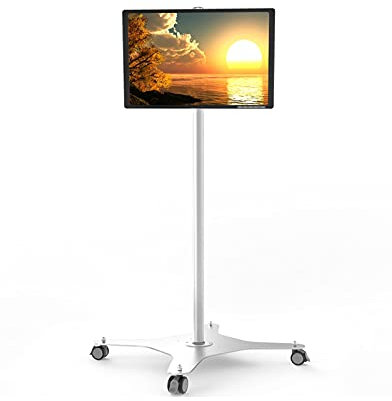 Monitor Halterung Bodenstehender Monitorständer. Mobile Einzelmonitorständerhalterung mit Rollen und Tastaturablage. Höhenverstellbarer LCD-Monitorständer for 10-34-Zoll-Monitore Monitor Arme ( Size :