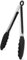 WISYOK Pinza per Barbecue da 23 cm, Resistente al Calore, Pinza da Cucina, Pinza da Cucina con Acciaio Inossidabile e Punta in Silicone, Pinze in Silicone, Pinze per Carne per Cucinare (Nero)