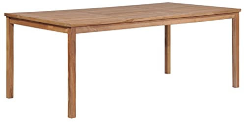 ULUYYUC Campingtisch Partytisch Klapptisch CafetischGartentisch 200x100x77 cm Teakholz Massivgeeignet für Balkone, Terrassen und Laubengänge