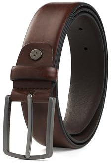 FENIX NEW YORK Gürtel Herren Farbe Toffee Brown Größe 90 cm, nickelfreie Schnalle 35 mm breit, nachhaltiger, kürzbarer & verstellbarer Herrengürtel, perfekt für Anzug & Jeans
