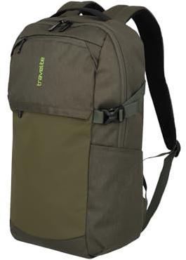 Travelite Handgepäck Rucksack, Laptop Rucksack 15,6 Zoll, PATHWAY Allround, Tagesrucksack aus robustem Polyester mit zusätzlichem Reißverschlussfach im Innern, Aufsteckfunktion, 48 cm, 17 Liter