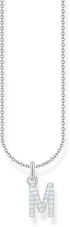 THOMAS SABO Kette mit Buchstaben-Anhänger M Silber 925 Sterlingsilber