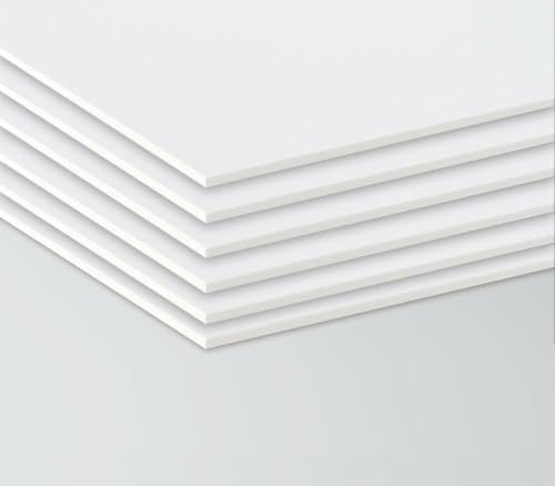Kit da 6 pezzi pannelli in forex colore bianco spessore 5 mm misura 40x30 cm