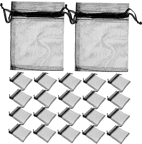 HOMOCONO 100stücke Organza Beutel Mit Zugband Kleine Geschenktüten Für Hochzeiten Partys Und Veranstaltungen Transparent Vielseitige Dekoration Und Aufbewahrung Für Süßigkeiten Und