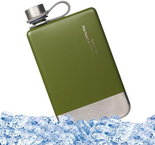 Verre à vin en acier inoxydable antirouille - Bouteille d'eau de camping réutilisable - Porte-boisson isotherme - 14,5 x 8 x 2,5 cm - Pour bière, café, spiritueux, soda et jus