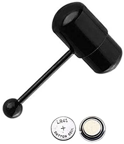 Eioflia Tongue Bar Stainless Steel Vibration Tongue Ring Piercing Jewelry Barbell Ornament Black
