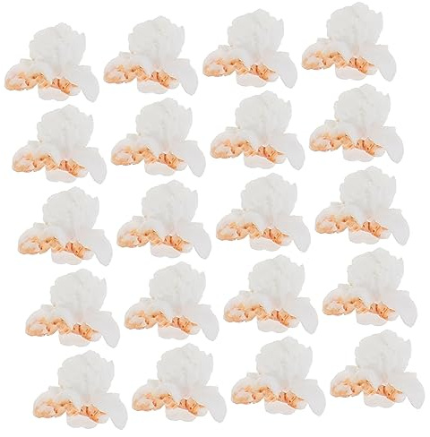 Kunstharz Popcorn Schmuckanhänger 20 Stück für Selbstgemacht Bastelprojekte | Weiß, Dekorative Formgebung, Geeignet für Geschenkideen und Kreative Verzierungen