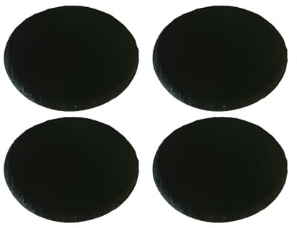4er Set Schieferplatten rund Ø 25 cm – Servierplatten aus Naturstein | Edle Schiefer Teller für Käse, Sushi, Tapas & Deko | Rutschfest, Lebensmittelecht & Stilvoll – Schiefer Untersetzer Set
