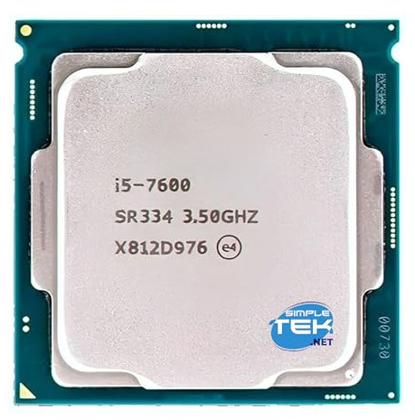 SIMPLETEK - Core i5‑7600 LGA 1151 Desktop-Prozessor, 4 Kerne/4 Threads, 3,50 GHz Boost, bis zu 4,10 GHz, 6 MB Cache, Tray (Generalüberholt)