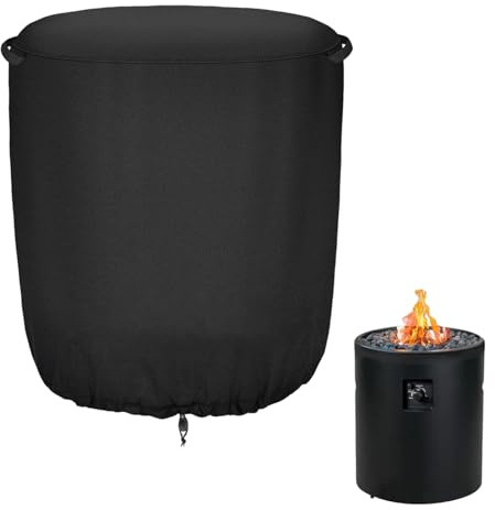Besreey Housse pour Brasero - Housse Ronde Résistante à la Décoloration pour Colonne de Feu de Terrasse | Couverture Ronde pour Isolation Thermique Gril au Propane Jardin
