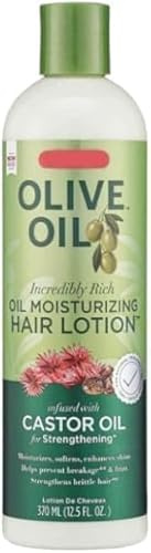 Alvies® Olive Oil Incredibly Rich Moisturizing Hair Lotion with Castor Oil for Strengthening New and improved Bigger Packing 370Ml