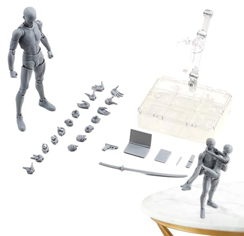BodyKun Action Figures, Drawing Action Figure Model, Artists Manikin Actions Figure Drawing Model, Desktop Collection Decoration, for Sketching, Painting, Drawings, Collectible Toys