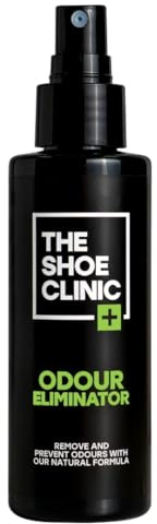 Shoe Clinic Shoe Deodorizer Spray | Odour Eliminator for Trainers, Shoes, Work Boots, Gym, Sports & More Footwear | Smell Neutraliser & Remover | 125ml Trainer Freshener
