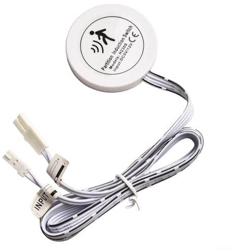 Touch-Dimmer-Kontroll-Sensorschalter für Holzschränke und Glasspiegel, Infrarot-Erkennung, 12V 24V LED-Kompatibilität, Brandschutz und IP42-Schutz (Touch-Schalter)