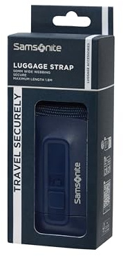 Samsonite TA Revolution – Gepäckgurt 50mm, Verstellbar & Robuste klick-Schnalle, Sicheres Kofferband für Reisen, Blau (Midnight Blue)