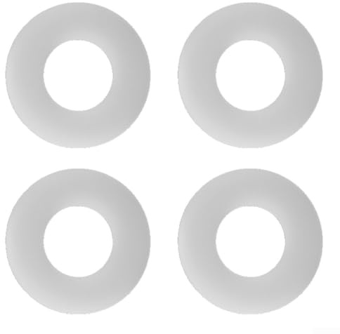Guarnizione di tenuta in silicone per valvola di scarico Geberit da 2 pollici, compatibile con rondella base 816.418.00.1, per anello di scarico per cassetta WC, bianco, confezione da 4