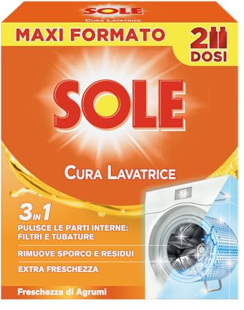 Sole Care Machine à laver Fraîcheur Citron Pack de 2 flacons de 250 ml