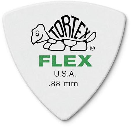 Jim Dunlop Dunlop 456P.88 Tortex Flex Triangel, 0,88 mm, Grün, 6 Stück