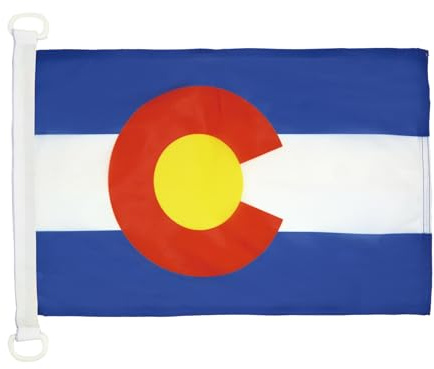 AZ FLAG Colorado Boat Flag 12x18 in Mesh Polyester Plastic Rings