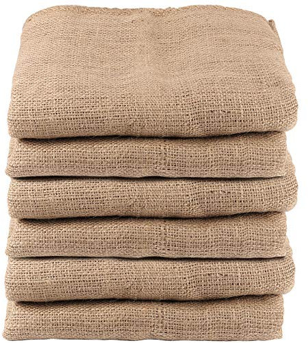 ZEONHEI 6 PCS 40 x 24 Inch Burlap Bags, Burlap Storage Sacks for Gardening, Potato Sack Race Bags for Adults and Kids, Sturdy and Reusable Natural Jute, Birthday Party Games