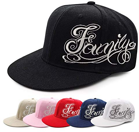 Gorra de Béisbol Unisex Hip Hop Snapback, Sombrero del Baloncesto Adjustable, Sombrero Plano de Dance Hip Hop, Talla única (Negro)