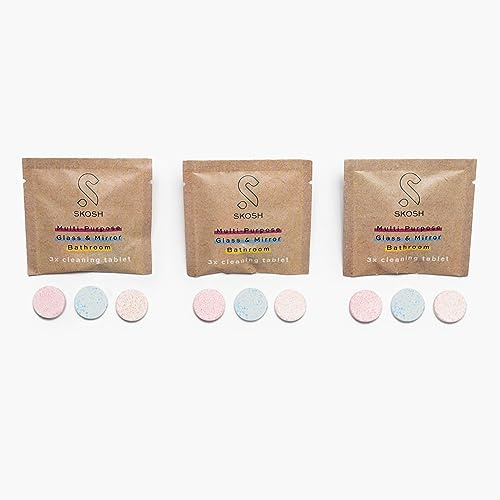 Rengöringstabletter Skosh 9-pack, 4.5L rengöringsmedel till kök, badrum och glas