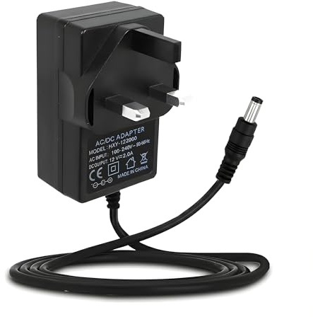 Auroh 12V 2A Power Supply Adapter - UK Plug for CCTV Camera & LED | UK plug power supply for CCTV cameras, DVR, LED strip lights, routers and CCTV kits. 5.5mm x 2.1mm barrel plug.