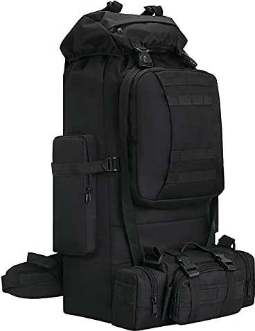 HongXingHai 100 l Camping-Wanderrucksack, Molle-Militär-Rucksack, wasserdicht, leicht, Wanderrucksack