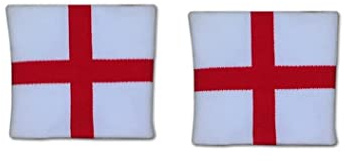 Mytoptrendz® 2 PCS England National Flag Sports Head Band and Wrist Band St. George's Cross Headband