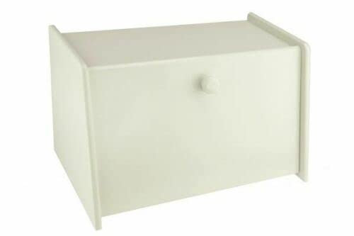 Vision4ever 1x Cream Wooden Bread Bin Box Front Drop Door Loaf Bread Bin Food Storage Container