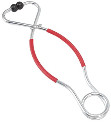 Pinza a Becchi di Toro Pinza a Becchi di Mucca Lucida Senza Trapani a Forma di L per Chirurgia Veterinaria (Rosso)