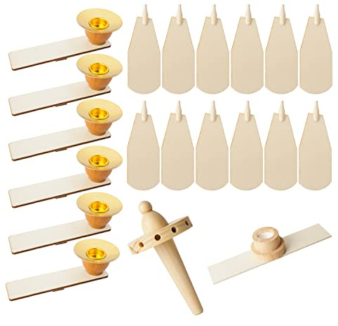 USA SUPREME 21 pc Full Repair Parts and Replacement Kit for German Christmas Pyramid Carousels and Christmas Windmill-12 Fans, 6 Candle Holders, Fan Blades Holder and Nub.