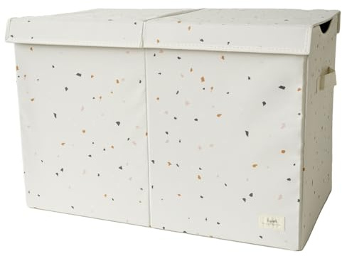 3 Sprouts - Baúl para Juguetes Infantil - Almacenaje de Juguetes - Terrazo Crema
