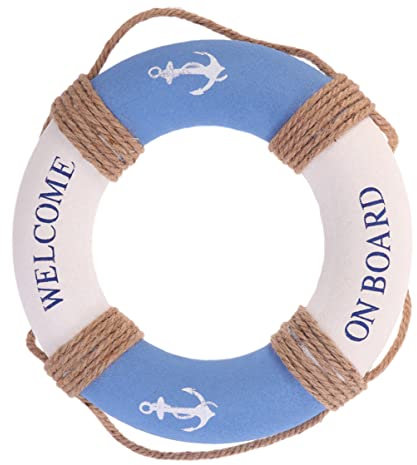Ciieeo Lifebuoy Wall Hanging Decor 1PC 50cm Home Decoration DecorativeLife Buoy Hanging Foam Life Buoy Cloth Life Ring Buoy for Home Wall Nautical Decor Lifebuoy Decoration