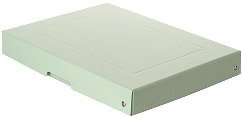 Original Falken PureBox Pastell. Made in Germany. 40 mm hoch DIN A4 grün. Aufbewahrungsbox mit Deckel aus stabilem Karton Vegan Geschenkbox Transportbox Schachtel Allzweckbox