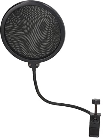 Filtro Pop de Micrófono Cuello de Cisne Flexible Base Estable Filtración Efectiva Metal Duradero Microfor Teléfono Filtro Escudo Teléfono Filtro Escudo Filtro de Malla Metálica
