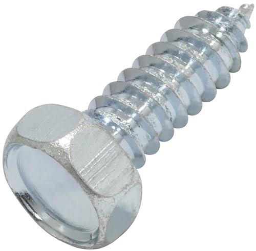 AERZETIX - C73086 - Lot de 25 Vis autotaraudeuses Ø8x25 mm à tête hexagonale 6 pans - DIN7976 - tôle métaux assemblage - en acier au carbone - finition zinguée