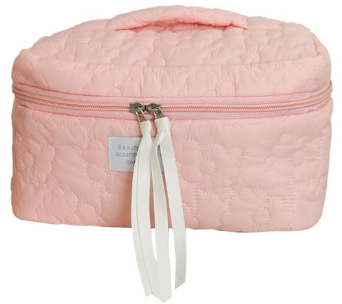 CYILPR Makeup Bags,Handbag Cosmetic Bag Advanced Sense Simple Portable Large-Capacity Color Cosmetic Storage Bag Female Flower Wash Bag