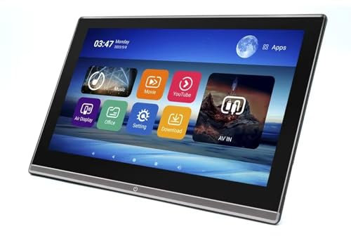 POCDOKYZ 13,3-Zoll-Kopfstützenfernseher, Android 11.0-Unterhaltungssystem für die Rücksitze im Auto, RAM: 2 GB + ROM: 32 GB, Auflösung: 1920 * 1080, unterstützt drahtloses WLAN,1pcs