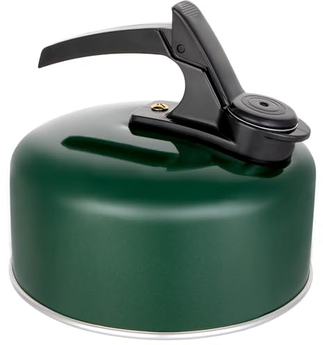 Pendeford Whistling Kettle 2 Litre Green – Aluminium Stove Top Kettle | Fast Boiling for Tea & Coffee | Lightweight Camping Friendly Design with Comfortable Handle | Durable Finish