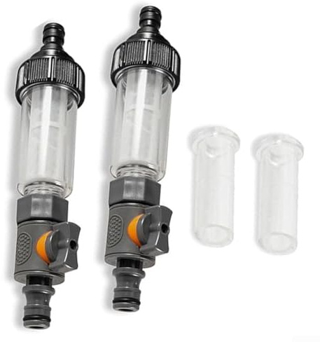 Wasserfilter Gartenschlauch Hochdruckreiniger Wasserfilter inkl. Filtereinsatz Schlauchadapter geeignet für Wohnmobil, Wohnwagen, Wohnwagen